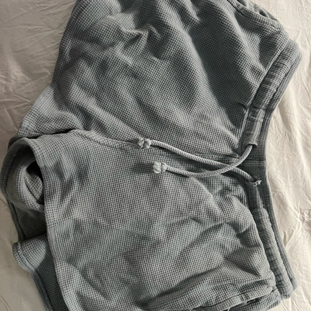 Cozy Gray Waffle Knit Shorts